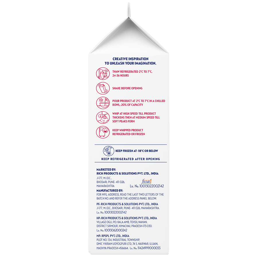 Rich's Whip Topping Chocolate 1 Kg