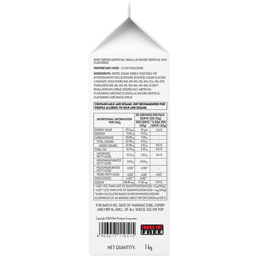 Rich's Excel Whip 1Kg