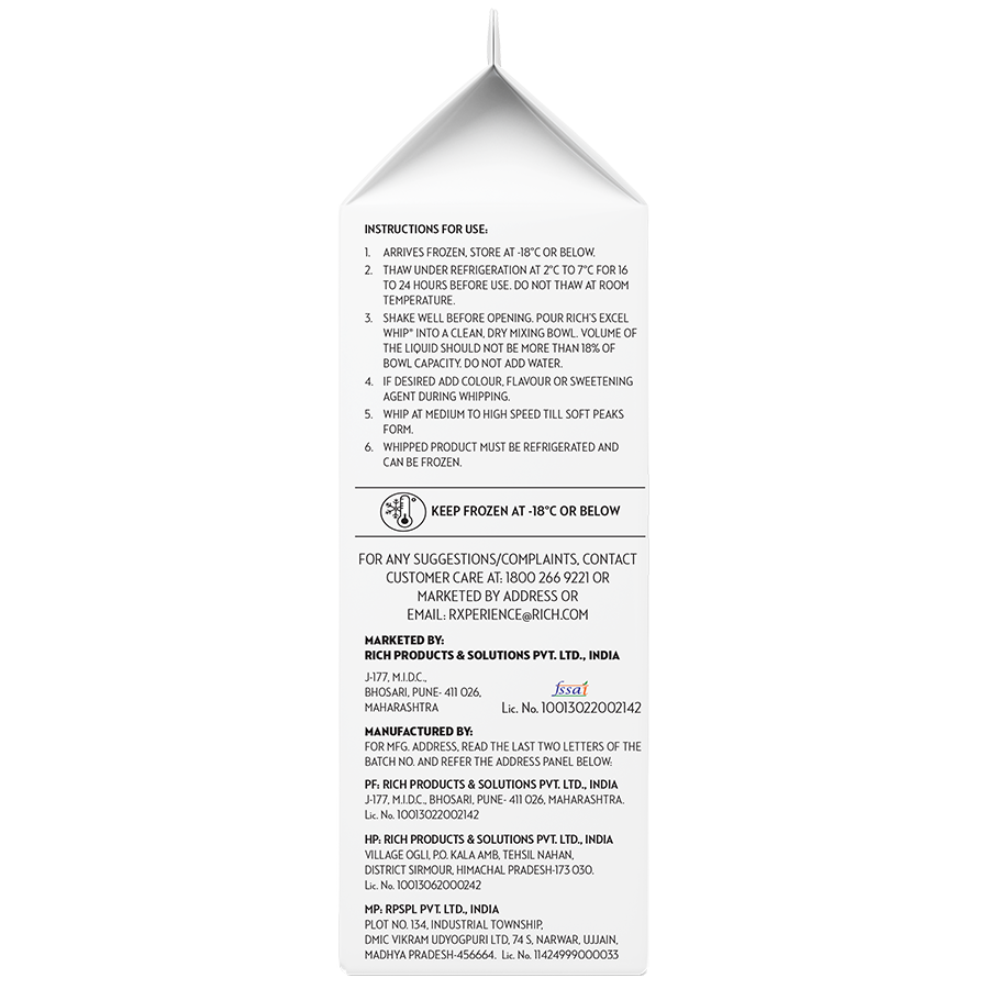 Rich's Excel Whip 1Kg