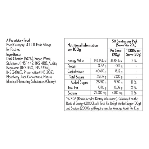 Rich's Nufill Dark Cherry Fruit Filling 1 Kg