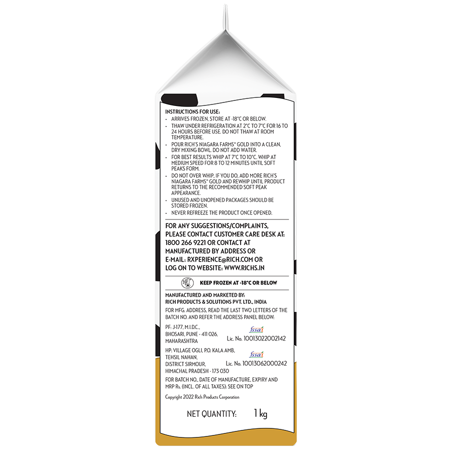 Rich's Niagara Farms Gold 1 Kg