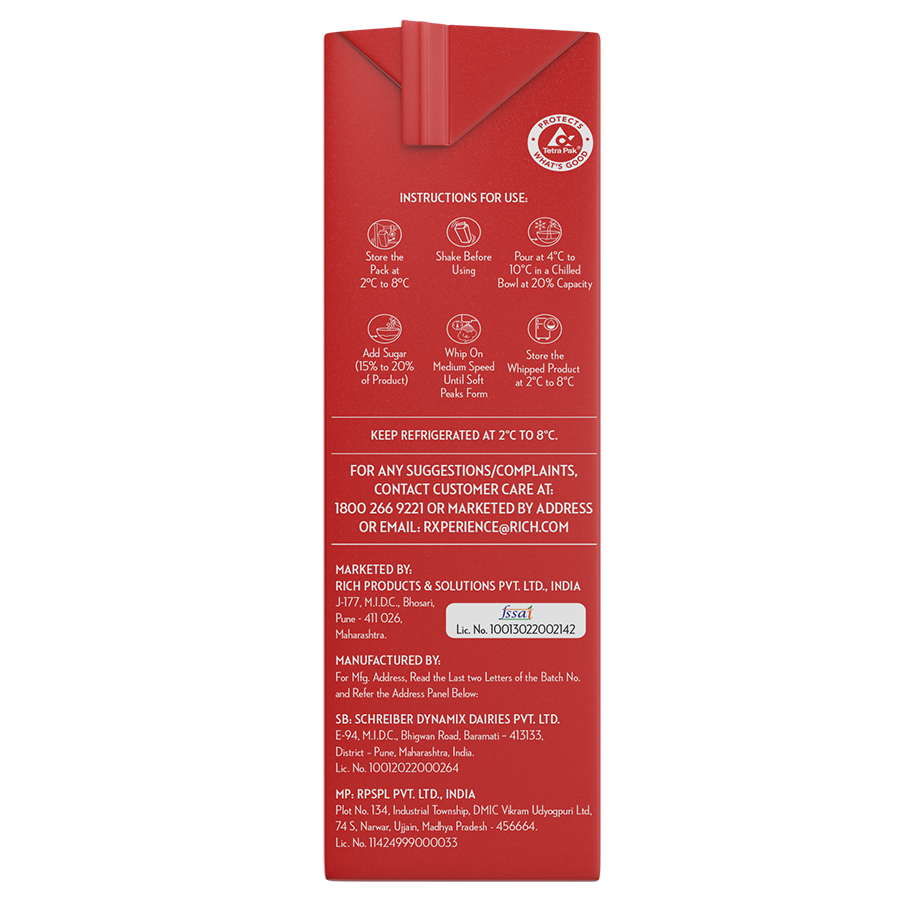 Rich's Wilber Farms Dairy Cream 1 Ltr